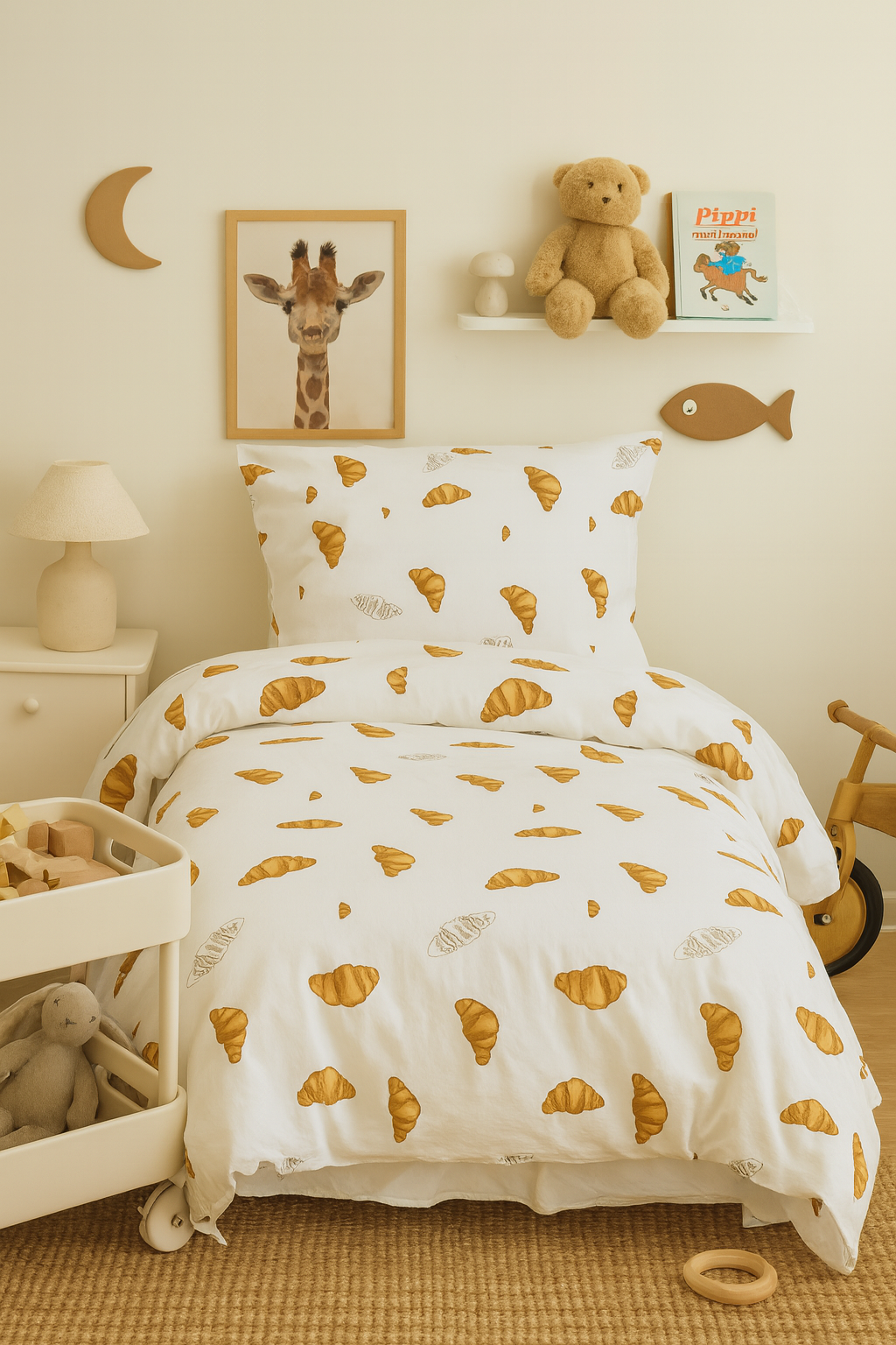 Sengesæt junior croissant love big